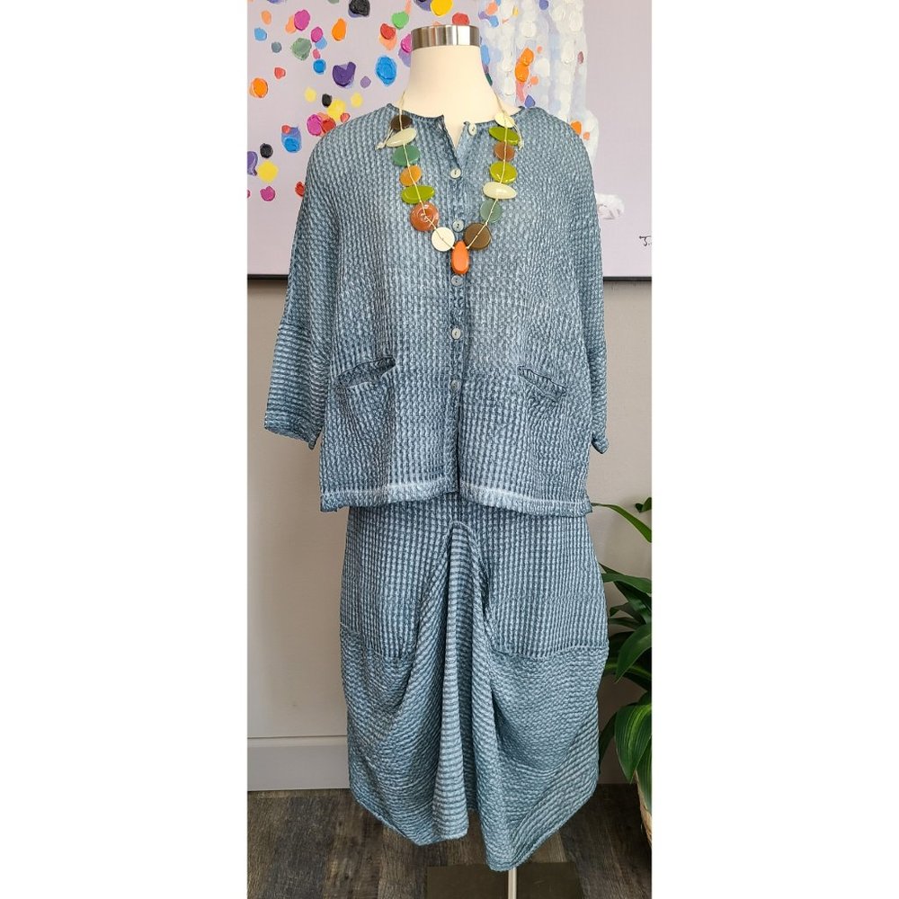 Grizas Blue Skirt Set
